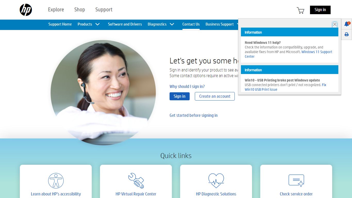 Contact Official HP® Support - United States | HP® Support